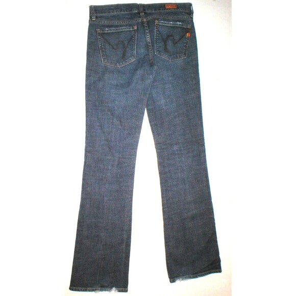 Womens Designer Citizens of Humanity Kelly Boot Cut Jeans 26 USA Made Distressed - Picture 1 of 10